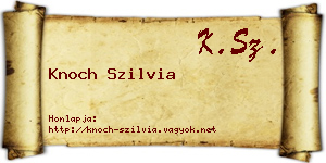 Knoch Szilvia névjegykártya